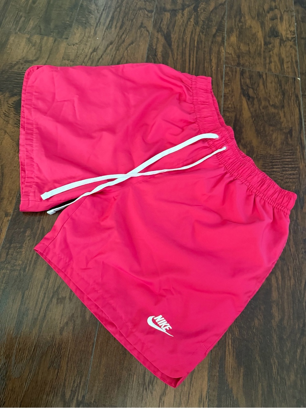 Nike Men’s Pink Athletic Shorts with Drawstring